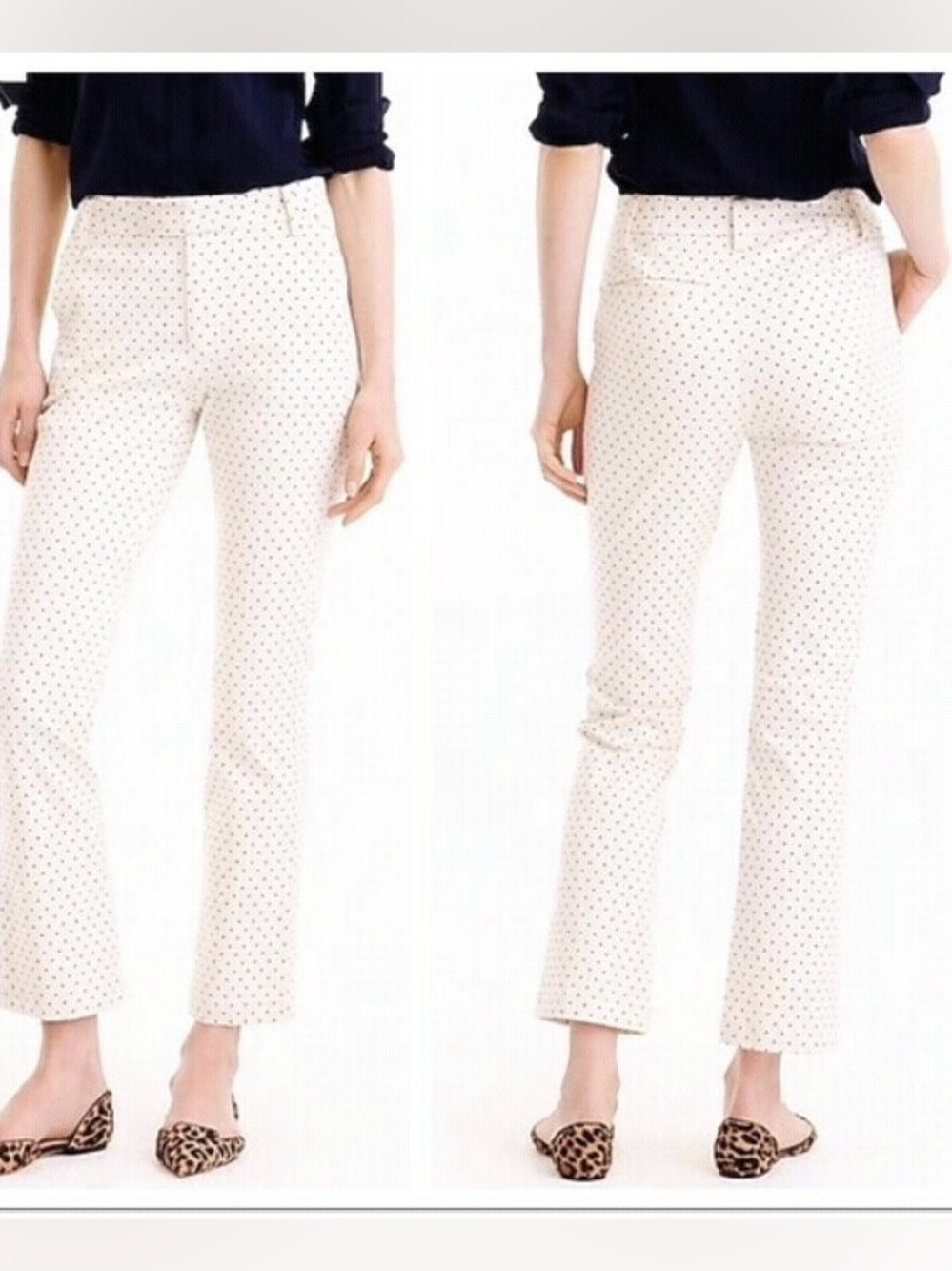 J Crew Sammie Pant in Creme Polka NWT